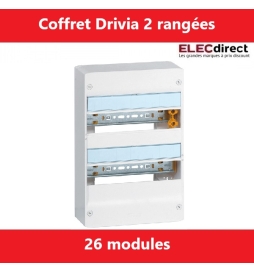 Legrand - Coffret DRIVIA 26 Modules - 2 Rangées de 13M - largeur 250mm - Réf.: 401212