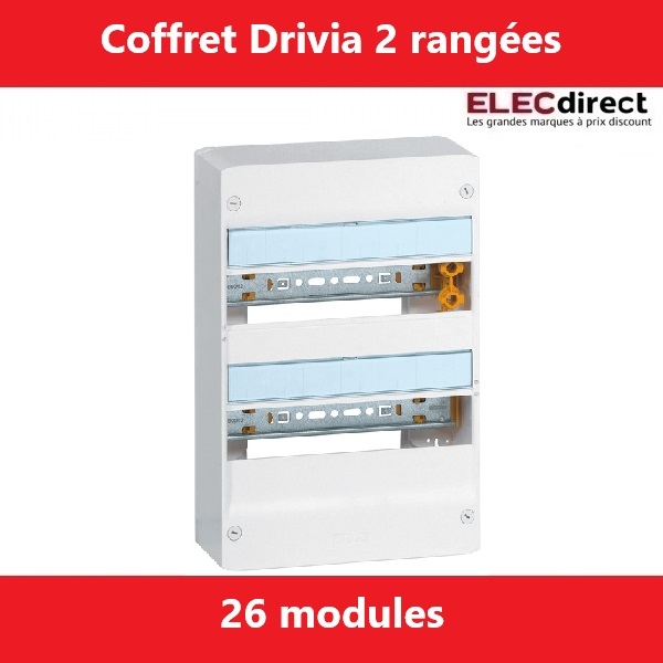 Legrand - Coffret DRIVIA 26 Modules - 2 Rangées de 13M - largeur 250mm - Réf.: 401212