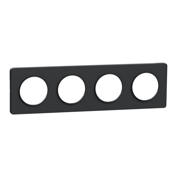 Schneider - Plaque 4 postes entraxe 71 mm Odace - Hor/vert - ANTHRACITE Touch - Réf.: S540808