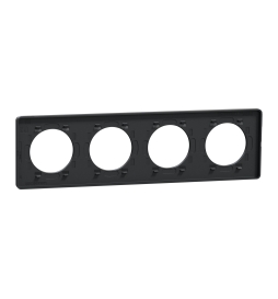 Schneider - Plaque 4 postes entraxe 71 mm Odace - Hor/vert - ANTHRACITE Touch - Réf.: S540808