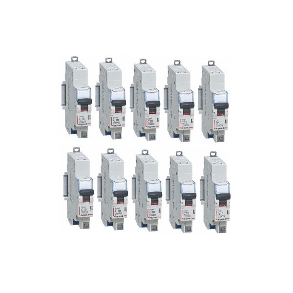 LEGRAND - LOT DE 10 DISJONCTEURS AUTO DNX3 10A - 406782 x 10