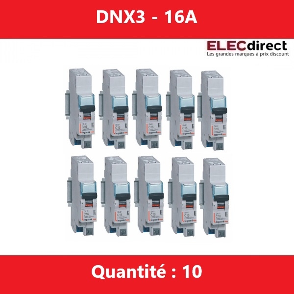 LEGRAND - LOT DE 10 DISJONCTEURS AUTO DNX3 16A - 406783 x 10