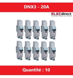 LEGRAND - LOT DE 10 DISJONCTEURS AUTO DNX3 20A - 406784 x 10