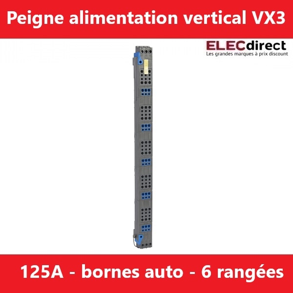 Legrand - Peignes verticaux VX³ auto - 125 A - pour coffrets 6 rangées - Réf.: 405036