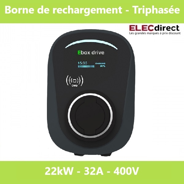 Ebox drive - Borne de recharge - 22KW - 32A - 400V - Triphasée AC - Réf : EBOX22KWT2S