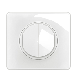 Legrand - Céliane 2024 - Double poussoir complet blanc 1 poste - Réf : CC2001 + CP0001