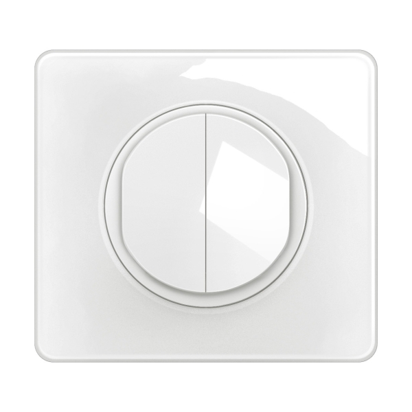 Legrand - Céliane 2024 - Double poussoir complet blanc 1 poste - Réf : CC2001 + CP0001