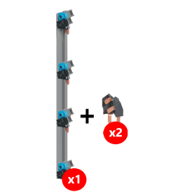 Legrand - Répartition verticale VX 3 optimisée Drivia 4R - équipé 2x63A - 405002 + 405009x2