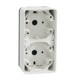 Schneider - Mureva Styl - Boîte 2 postes verticale composable - en saillie - IP55 - IK08 - blanc - MUR39912