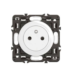 Legrand - Céliane 2024 - Prise électrique affleurante SANS PLAQUE blanc - 2P+T 16A - 1 poste - Réf : CC0111