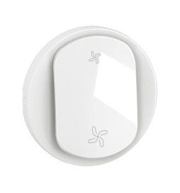 Legrand - Céliane 2024 - Enjoliveur pour interrupteur ou poussoir VMC - 2 vitesses - Blanc -  Réf : CB6001