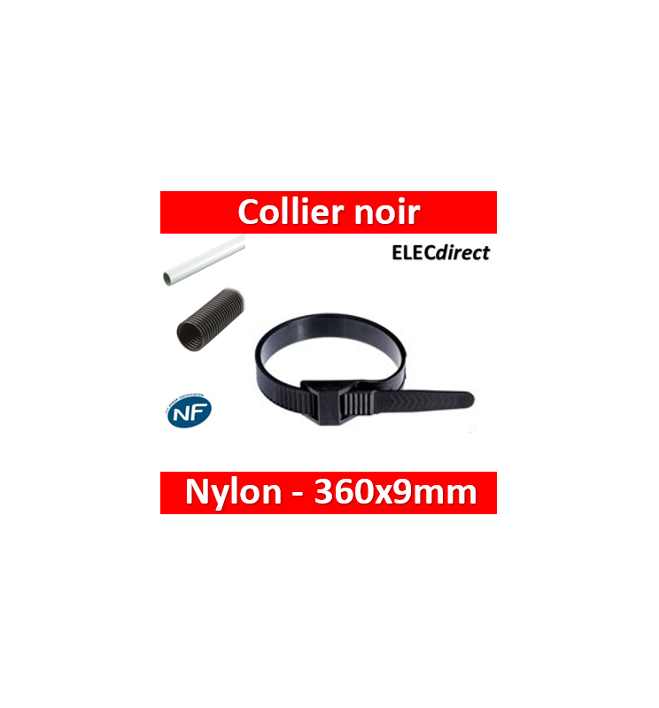 Colliers de serrage  Collier Rilsan noir et blanc - EM Distribution