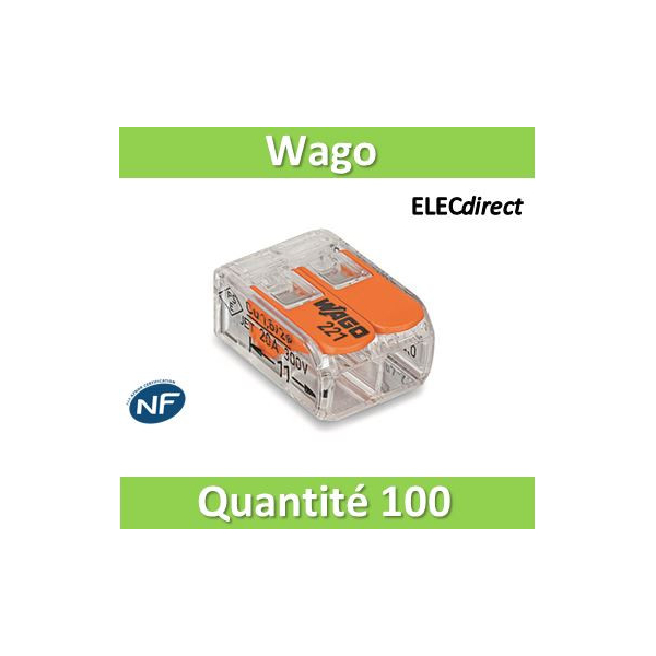 Wago fil souple et rigide  Connecteur electrique Wago chez bis