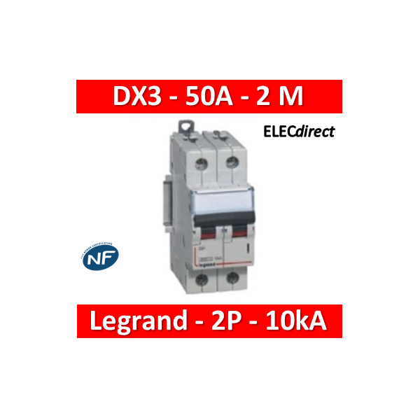 Disjoncteur différentiel Legrand DX3 16A courbe C 30mA 2 Pol..