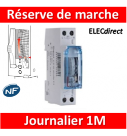 Interrupteur horaire modulaire journalier - réserve de marche-1M à prix  mini - LEGRAND Réf.412790