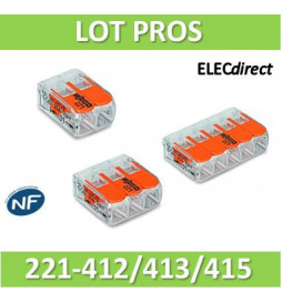 WAGO - LOT de 175 Bornes de 2 à 5 conducteurs pour fils souple et rigide - 0.08 à 4mm²