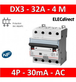 Legrand - Disjoncteur différentiel DX³4500 - vis/vis - U+N 230V