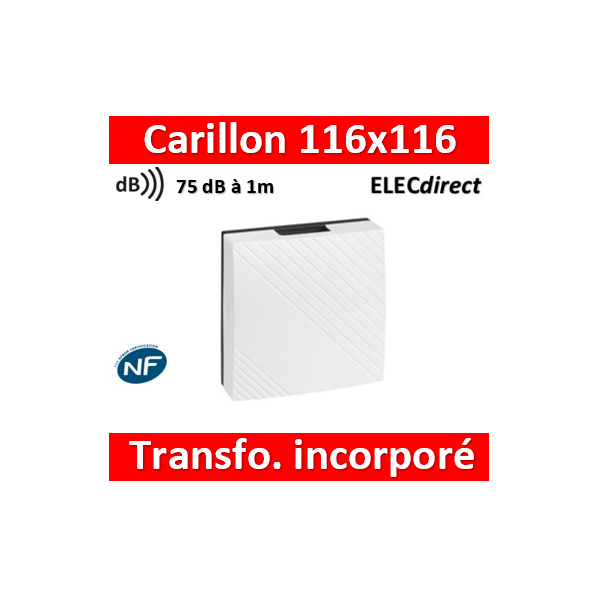 Carillon électromécanique 230V~ 50Hz à 60 Hz - 041652 - Legrand - Mon  Habitat Electrique