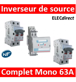 Legrand - Inverseur de source manuel - pour DX³/DX³-IS 2 pôles/2 modules -  406314 - ELECdirect Vente Matériel Électrique