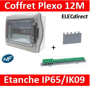 Legrand Coffret électrique étanche - 6x18 modules - 6 rangées - Plexo 3 -  Comparer avec