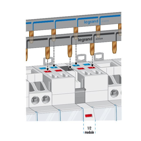 Peigne horizontal d'alimentation pour 13 modules réversibles Ph/N 16 mm²-  LEGRAND - Mr.Bricolage