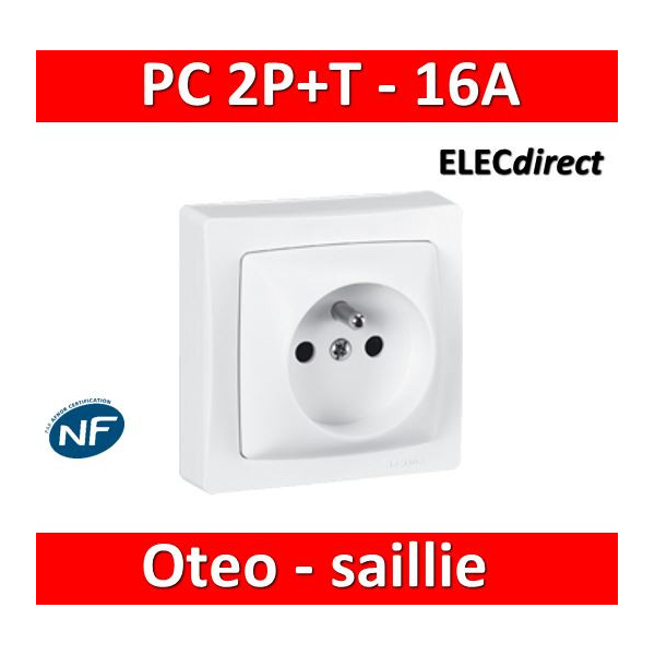 Prise Otéo 2P+T composable saillie Legrand 86127