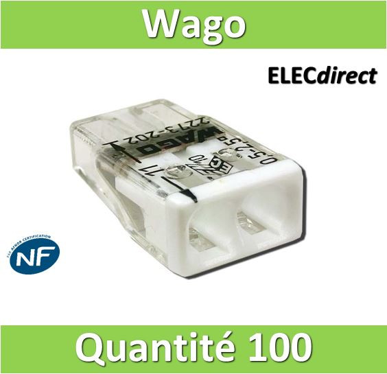 WAGO - Boîte de 25 Bornes auto fils Souple / Rigide 5 x (0.08 à 4mm2) - WAG  221-415 - ELECdirect Vente Matériel Électrique