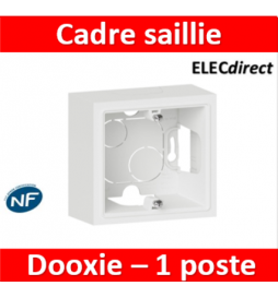 Legrand Dooxie - Cadre saillie 1 poste - finition blanc - Réf : 600041