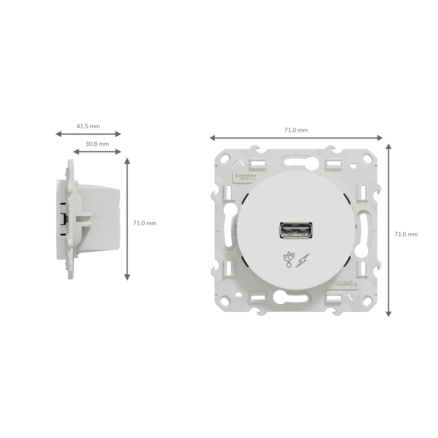 Schneider Odace - Prise de courant - 2P+T 16A - 250V - s520059