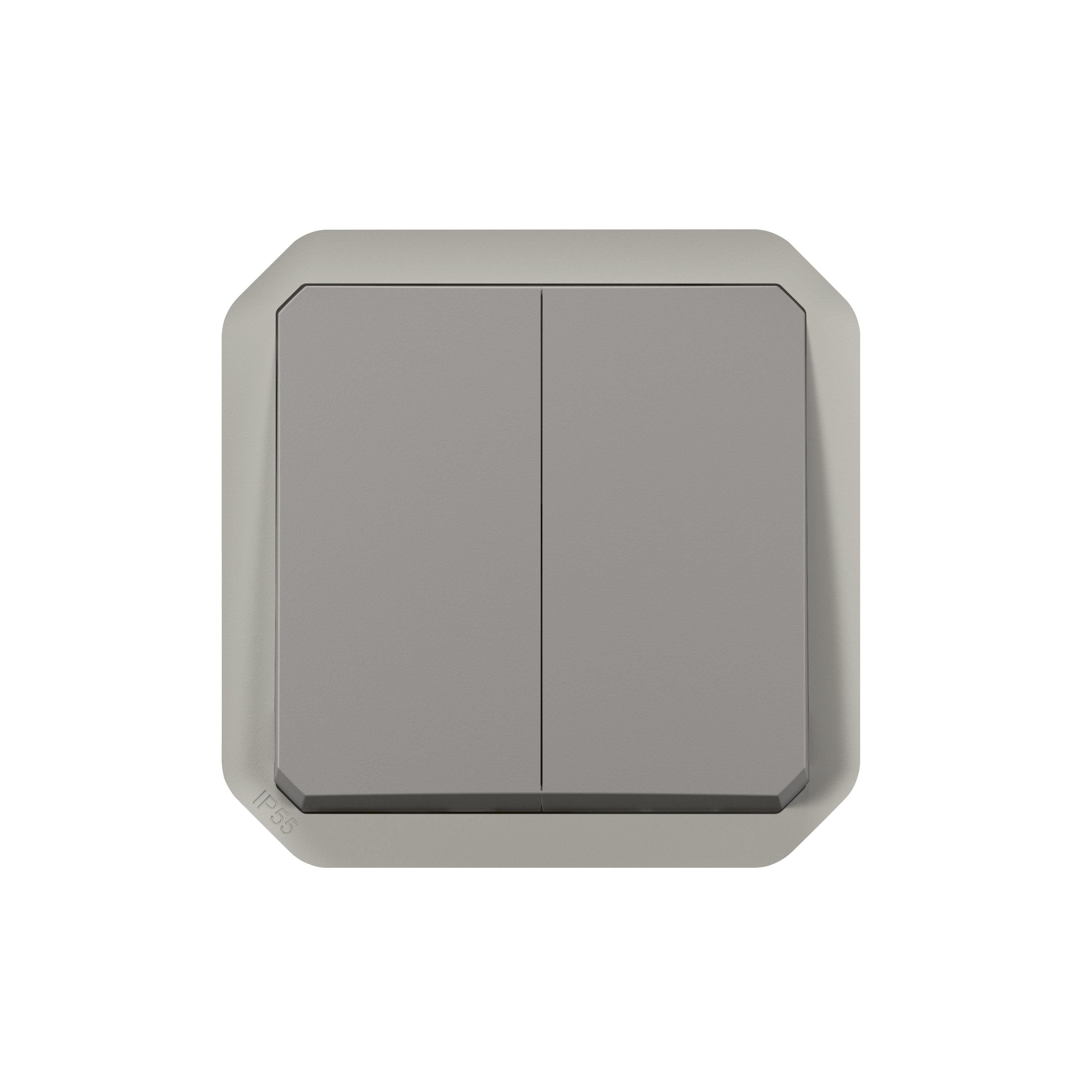 Legrand - Interrupteur / va-et-vient étanche Plexo prêt à poser saillie - 10AX - 250V - IP55 - IK08 - Gris - Réf : 069711L