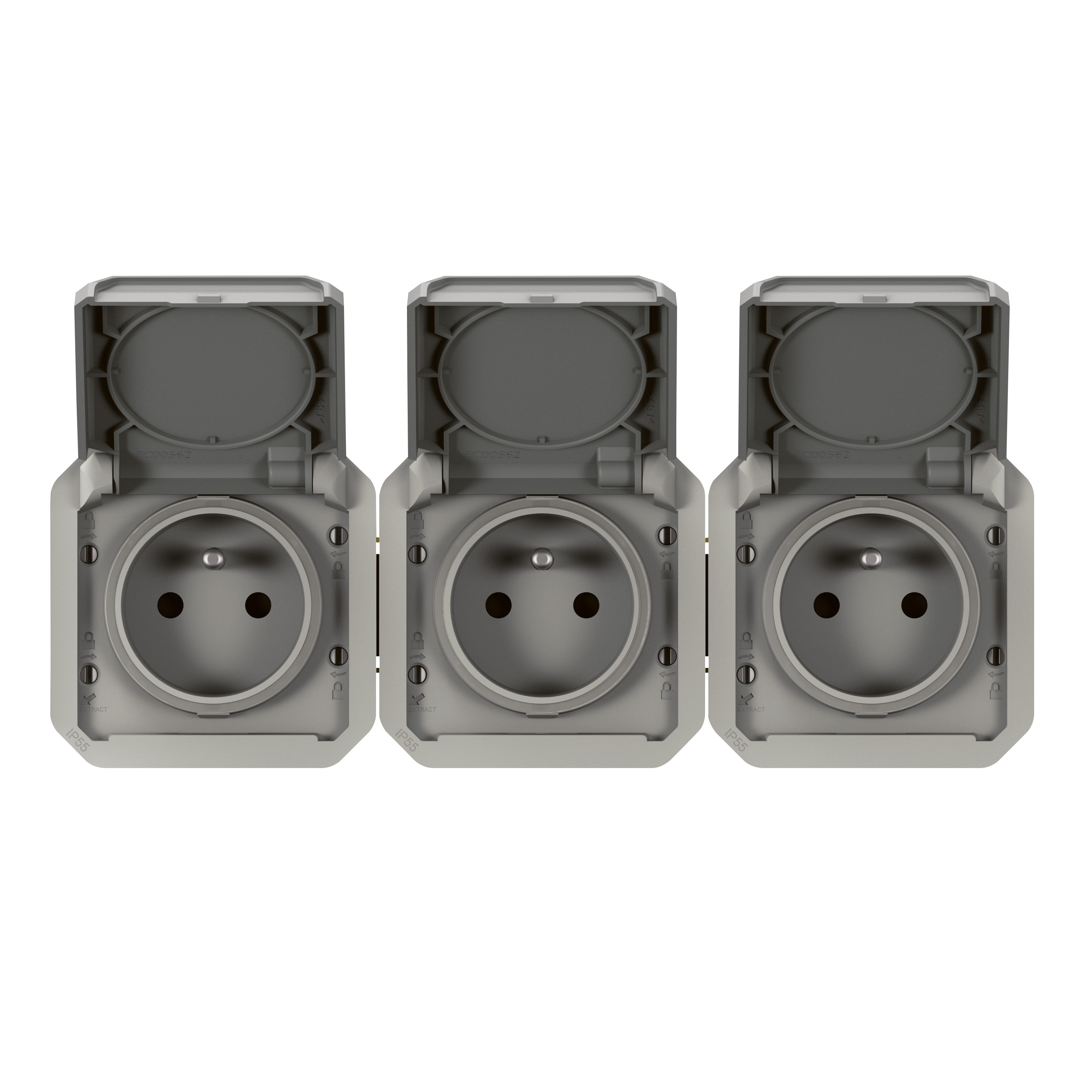 Legrand - Interrupteur / va-et-vient étanche Plexo prêt à poser saillie - 10AX - 250V - IP55 - IK08 - Gris - Réf : 069711L