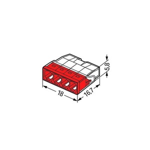 Bornes auto fils rigide 4 x 2,5mm2 - WAG 2273-204