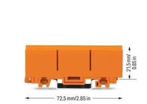 Adaptateur de fixation pour bornes 2273 pour rail DIN - Réf.: WAG 2273-500